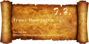 Tresz Henrietta névjegykártya