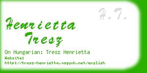 henrietta tresz business card